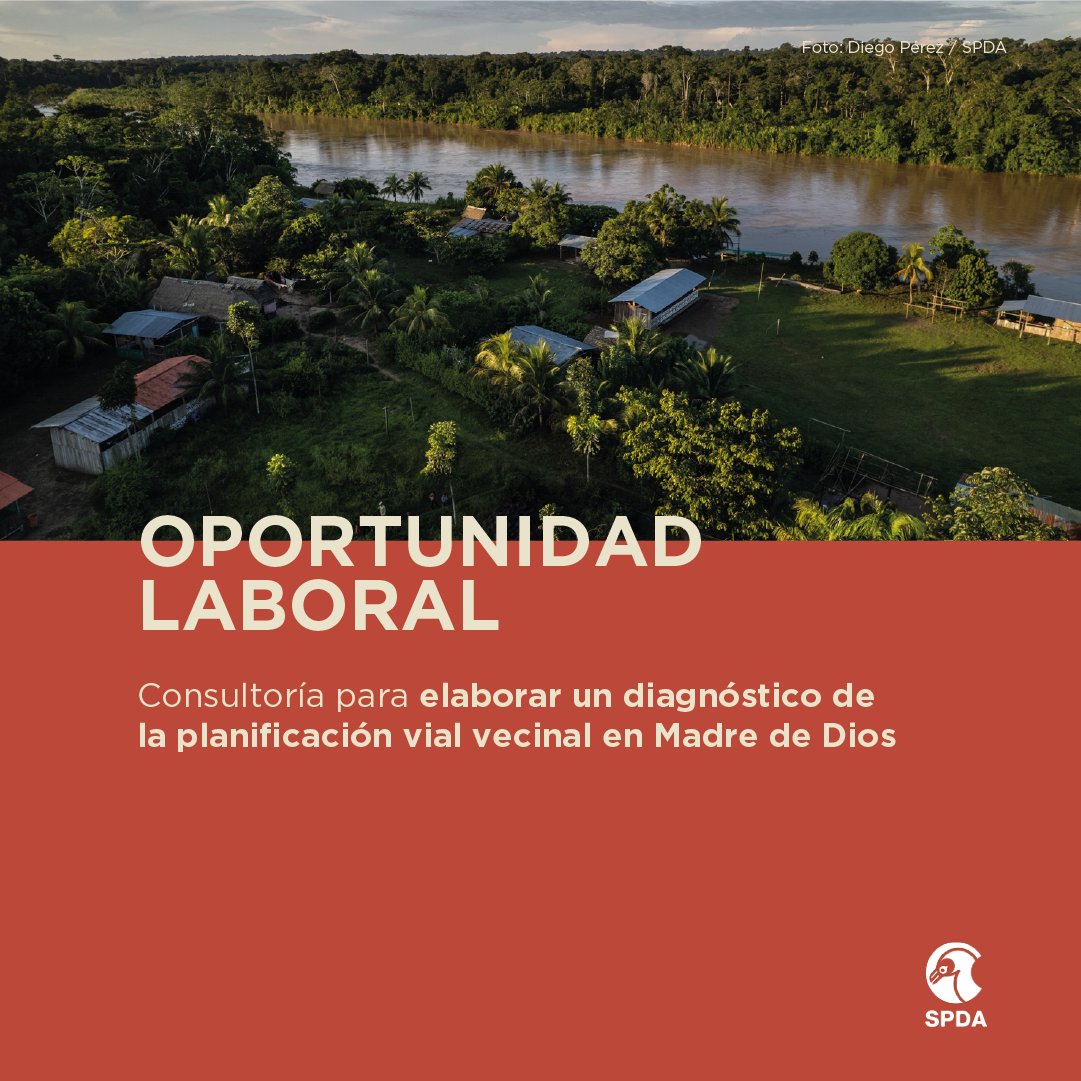 👩🏽‍💻👨🏽‍💻 #OportunidadLaboral | Consultoría para diagnosticar la planificación y registro de proyectos viales en Madre de Dios, evaluando su impacto sobre áreas protegidas o de relevancia ambiental.
➡ Postulaciones hasta el 30/06/2025
➡ TDR: bit.ly/3HOAQDb
