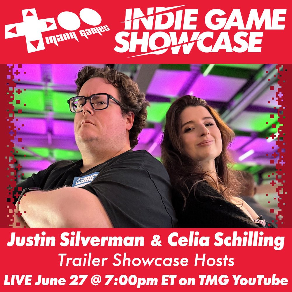 NEXT FRIDAY I’m cohosting the TooManyGames Indie Game Showcase LIVE with <a href="/CeliaBeee/">Celia Bee</a>. Tune into the <a href="/TooManyGames/">TooManyGames</a> YouTube channel or come to Philly to watch it in person. The Awards follow right after 🏆