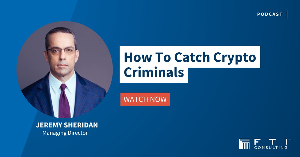 In the latest episode of The Bitcoin Economy podcast, FTI Technology's Jeremy Sheridan shares insights from his time in federal law enforcement. Tune in to hear how those experiences inform his work, tracing illicit activity across the chain. Watch here: bit.ly/45zgdoi