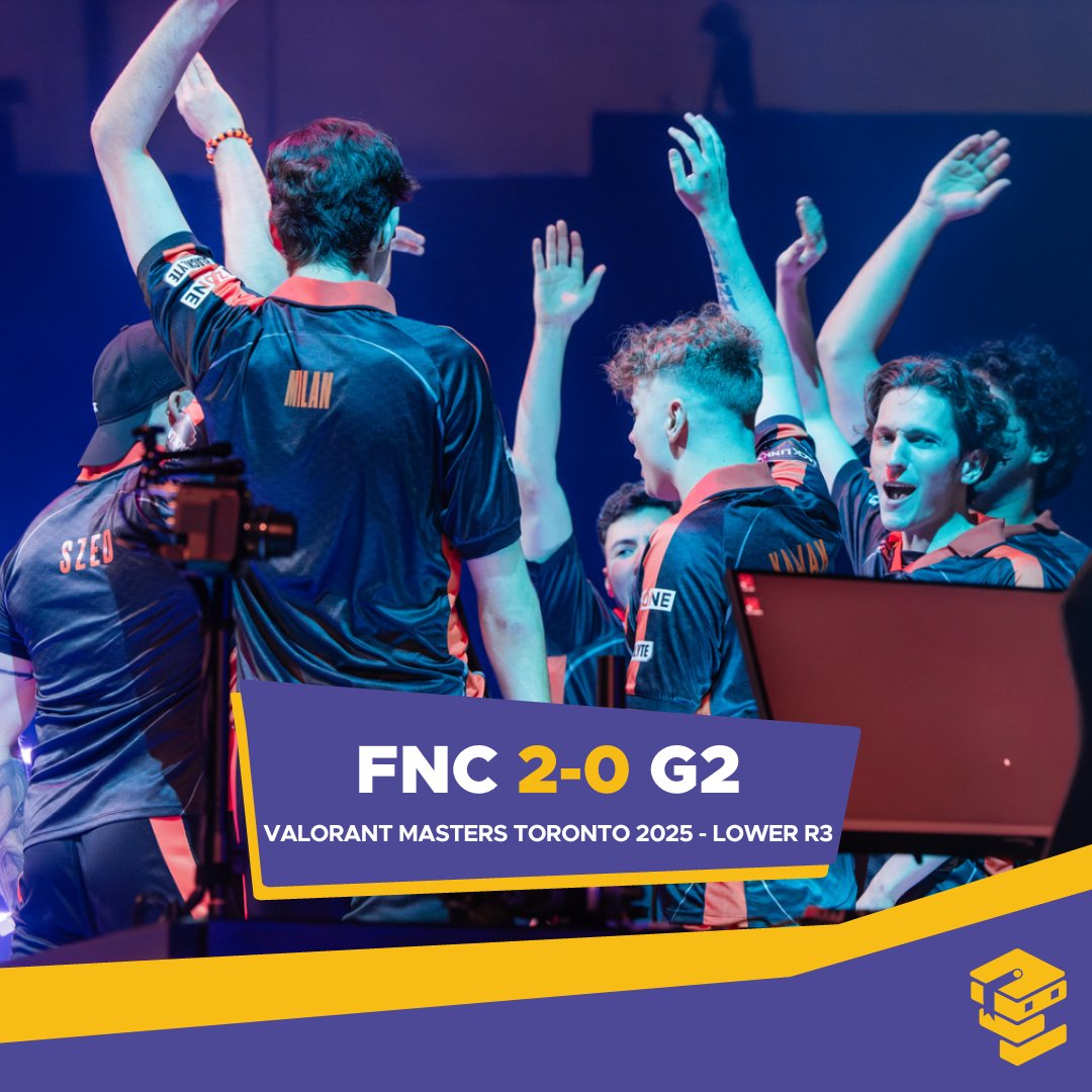 Fnatic pone fin al recorrido de G2 tras llevarse la serie por 2-0 y avanzan a la Lower Final que lo jugarán mañana contra Wolves!

El equipo de los samurais, y último representate de la región de Américas, se despide de la #VALORANTMasters  con un Top 4.