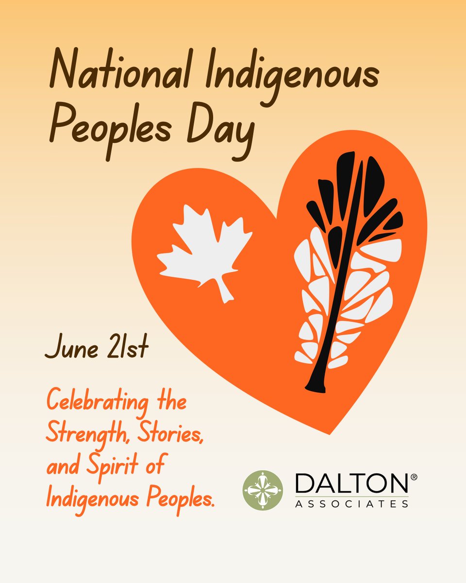 Dalton Associates (@daltonassociate) on Twitter photo Today, on National Indigenous Peoples Day, we celebrate the rich histories, vibrant cultures, and enduring contributions of First Nations, Inuit, and Métis peoples across Turtle Island.
At Dalton Associates, we are committed to deep listening, continuous learning, and meaningful Today, on National Indigenous Peoples Day, we celebrate the rich histories, vibrant cultures, and enduring contributions of First Nations, Inuit, and Métis peoples across Turtle Island.
At Dalton Associates, we are committed to deep listening, continuous learning, and meaningful