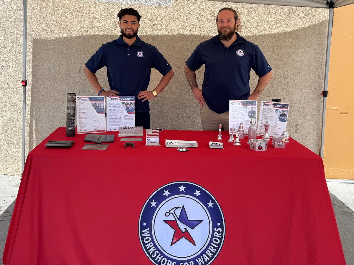 Some of the #WFW team are currently at VFW Post 7420. Come by and say hi! 

#Veterans #WorkshopsForWarriors #Welding #Machining #CNCMachining