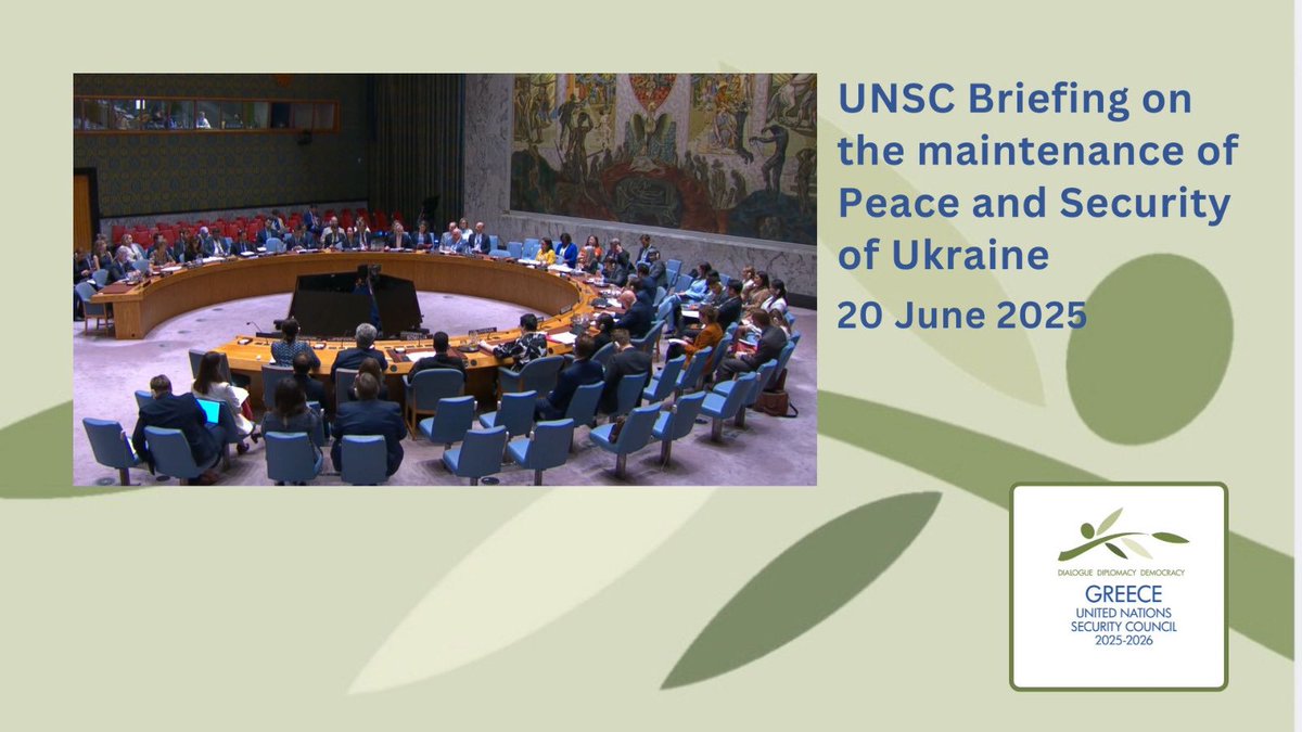 Greece to the United Nations (@grun_ny) on Twitter photo At this afternoon’s #UNSC meeting on the situation in Ukraine, PR of 🇬🇷, Amb. <a href="/evasekeris/">Evangelos Sekeris</a>:
➡ deplored the latest Russian attacks in Kyiv and other Ukrainian cities as well as any attacks against civilians and civilian objects and insisted on the need for accountability for the At this afternoon’s #UNSC meeting on the situation in Ukraine, PR of 🇬🇷, Amb. <a href="/evasekeris/">Evangelos Sekeris</a>:
➡ deplored the latest Russian attacks in Kyiv and other Ukrainian cities as well as any attacks against civilians and civilian objects and insisted on the need for accountability for the
