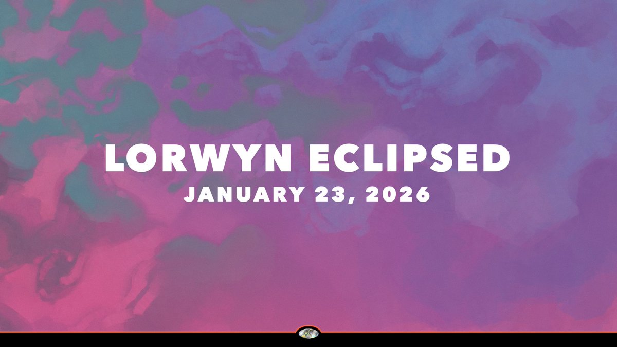 Magic: The Gathering (@wizards_magic) on Twitter photo Next, we are announcing that the first set of 2026 will be 'Lorwyn Eclipsed' which releases on January 23, 2026!
#MTGLorwyn Next, we are announcing that the first set of 2026 will be 'Lorwyn Eclipsed' which releases on January 23, 2026!
#MTGLorwyn