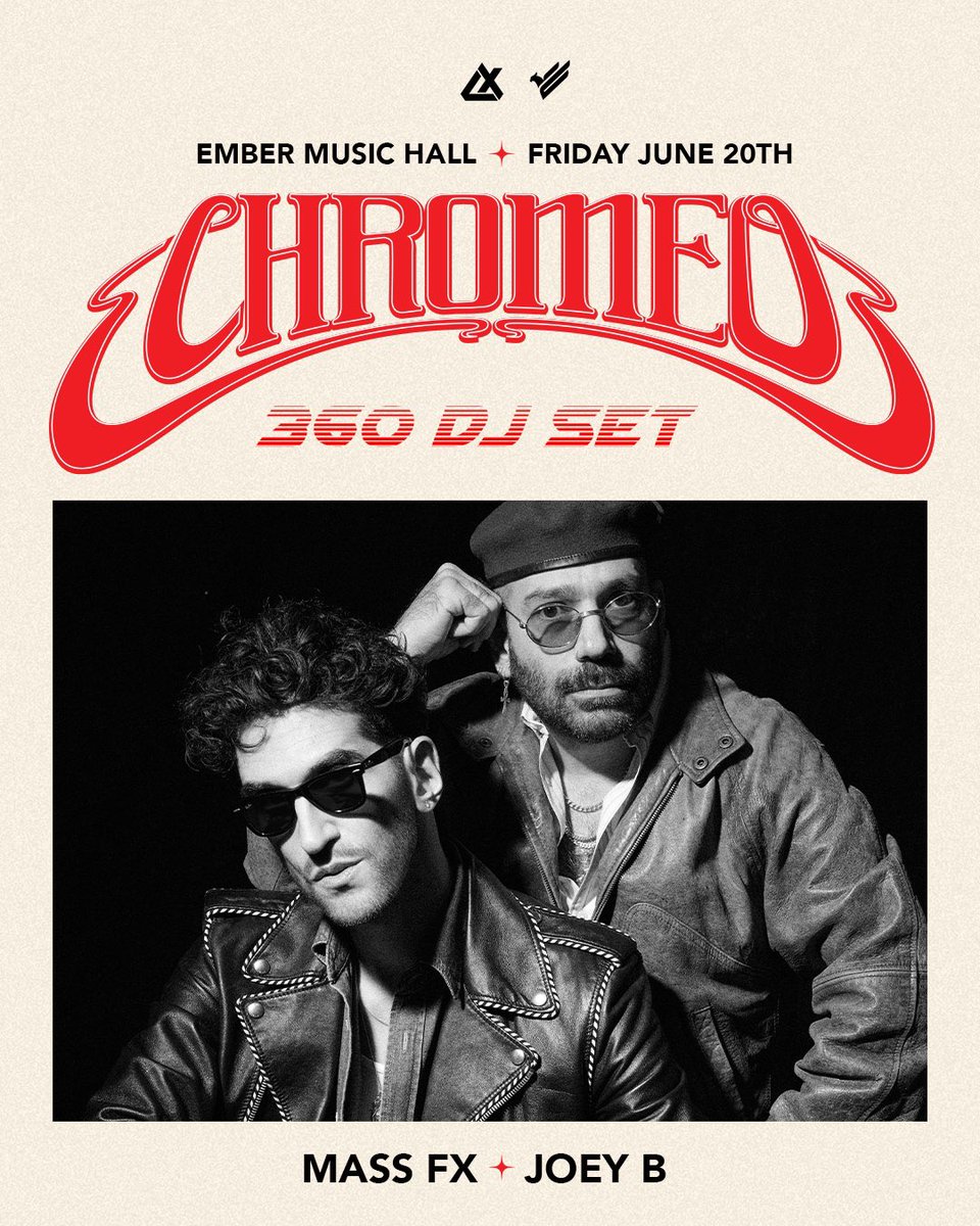 Chromeo's tweet image. Weekend festivities. DJ sets in Richmond tonight, DC tomorrow and Montreal Sunday! chromeo.net/tour