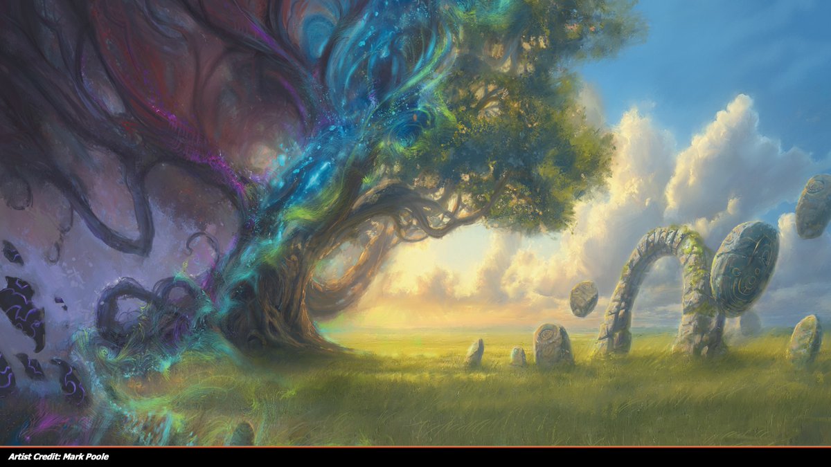 Magic: The Gathering (@wizards_magic) on Twitter photo The legendary Mark Poole created this new landscape for #MTGLorwyn, brilliantly showing the clashing of the themes. The legendary Mark Poole created this new landscape for #MTGLorwyn, brilliantly showing the clashing of the themes.