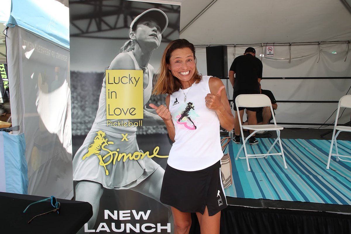 Grateful for our stylish partnership with Lucky in Love 💫 

They brought flair and fun to the US Open with a special Q&amp;A featuring Simone Jardim. Thank you for being part of the magic!

📸 by Bruce Yeung Photography 

#luckyinlove #usopenpickleball #gratefulforoursponsors