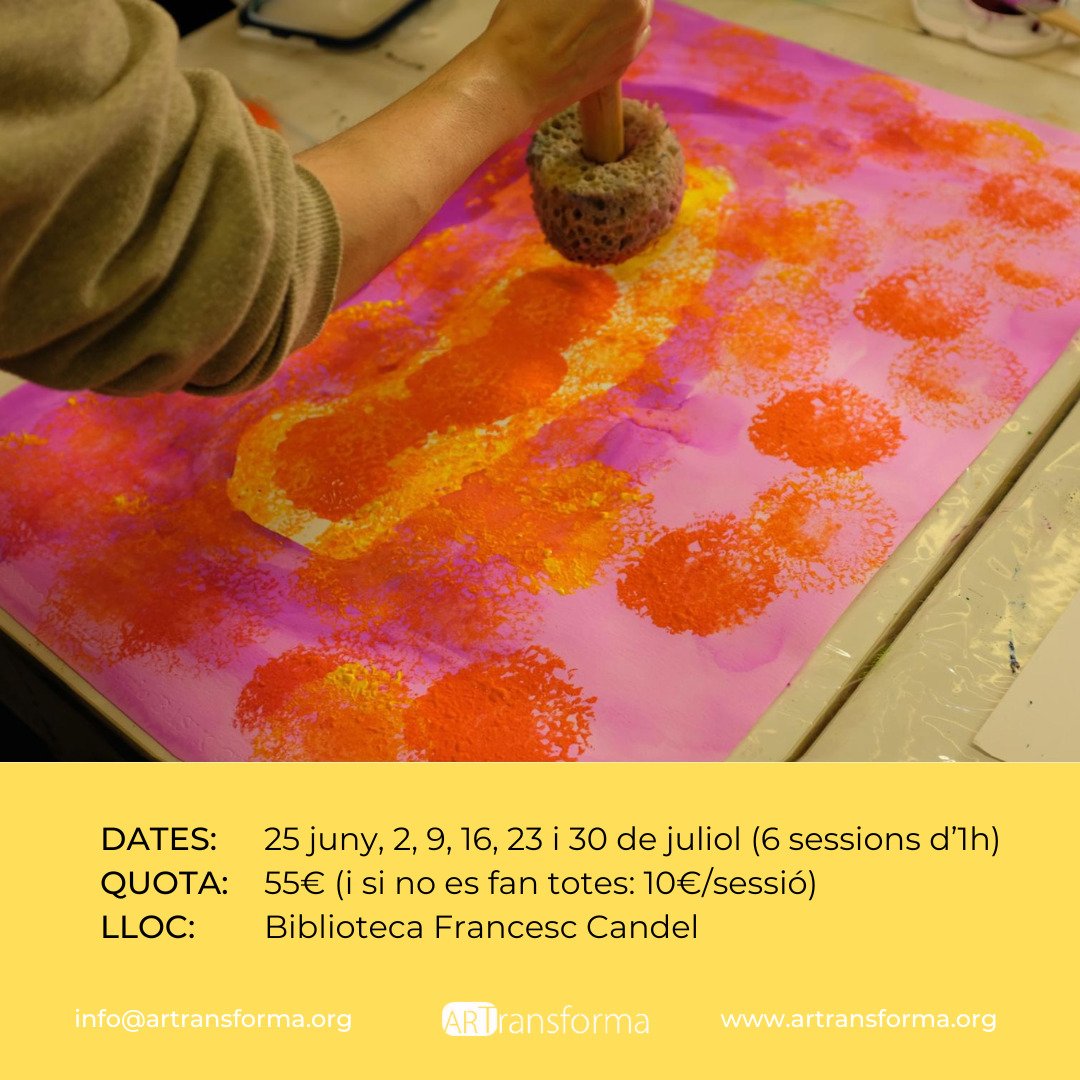 Escriu a info@artransforma.org per a més info i formalitzar la incripció