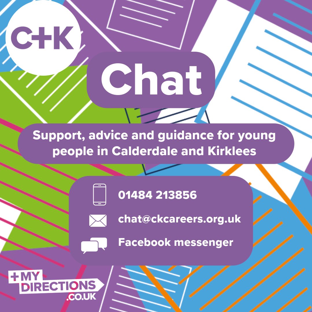 C+K Careers (@ckcareers) on Twitter photo Want some help with your job search? Not sure where to start with your CV?
Chat to us, we’ll support you through your search, Monday to Friday, 10am - 4pm.
Call 01484 213856, email chat@ckcareers.org.uk or connect on FB messenger.
#Calderdale #Kirklees #CV #jobsearch Want some help with your job search? Not sure where to start with your CV?
Chat to us, we’ll support you through your search, Monday to Friday, 10am - 4pm.
Call 01484 213856, email chat@ckcareers.org.uk or connect on FB messenger.
#Calderdale #Kirklees #CV #jobsearch