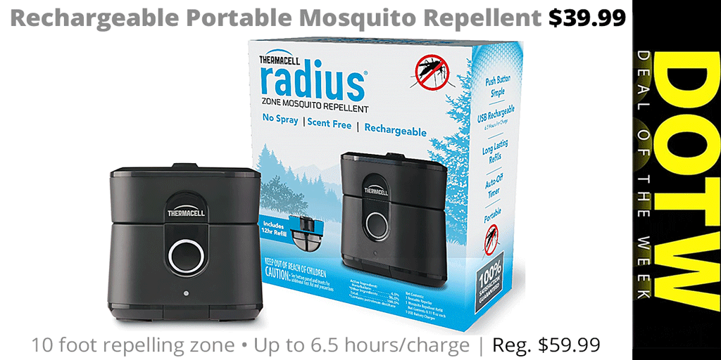 ConnectingPt's tweet image. Connecting Point's Deal of the Week (6/20/25): Rechargeable Portable Mosquito Repellent! Reg. $59.99; Deal of the Week sale price: $39.99. Through 6/26/25 wile supplies last. | tinyurl.com/4uzdm8mb
.
#dotw #DealOfTheWeek #ConnectingPoint #MedfordOregon #RogueValley