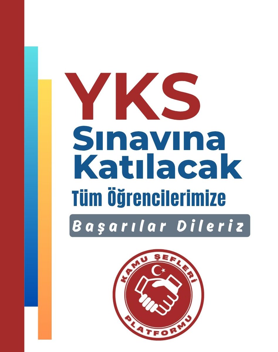 Büyük bir emek, gayret ve çalışma sürecinin ardından Yüksek Öğretim Kurumları Sınavı'na (YKS) katılacak tüm gençlerimize başarılar diliyoruz! 
#KamuŞefleri Platformu 
#YKS2025