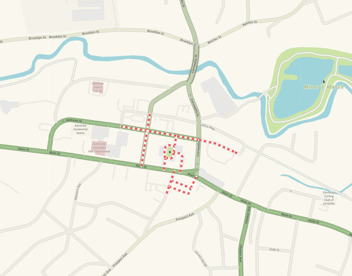 🚧 Devils Half Acre in Kentville this weekend — expect closures &amp; delays:

• Centre Sq: Fri 5am – Sun 8pm
• Aberdeen St: Fri 5pm – Mon AM
• Webster St/Crt: Sat 6am – Sun 8pm
• Church Ave/Town Hall lot: Fri 5pm – Sun 8pm

waze.com/events/devils-…

#Kentville #nstraffic