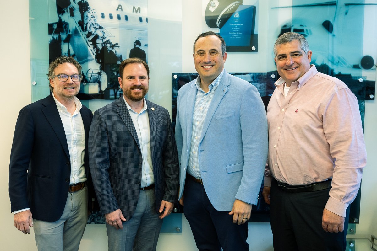 APA President FO Nick Silva and APA Safety Chair CA Jason Sharp welcomed <a href="/NATCA/">NATCA</a> President Nick Daniels (second from left) and NATCA Safety Chair John Murdock to APA headquarters today. This visit was emblematic of the close professional ties that controllers and pilots share.