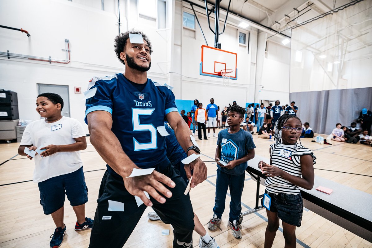titanscommunity's tweet image. Highlights from our ‘Minute to Win It’ challenge at @BGCMidTN with the @Titans 2025 rookie class 📸
Congrats to @Cameron7Ward for taking first place 🏆
#WinServeEntertain