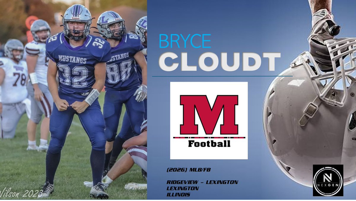 Keith Smilie (@nexgenscouting) on Twitter photo ❌Saturday
📍Monmouth College <a href="/RollScotsFB/">Monmouth College Football</a>
✅2026 LB/FB Bryce Cloudt <a href="/bryce_cloudt24/">Bryce Cloudt</a>
Ridgeview-Lexington
Lexington (IL) ❌Saturday
📍Monmouth College <a href="/RollScotsFB/">Monmouth College Football</a>
✅2026 LB/FB Bryce Cloudt <a href="/bryce_cloudt24/">Bryce Cloudt</a>
Ridgeview-Lexington
Lexington (IL)