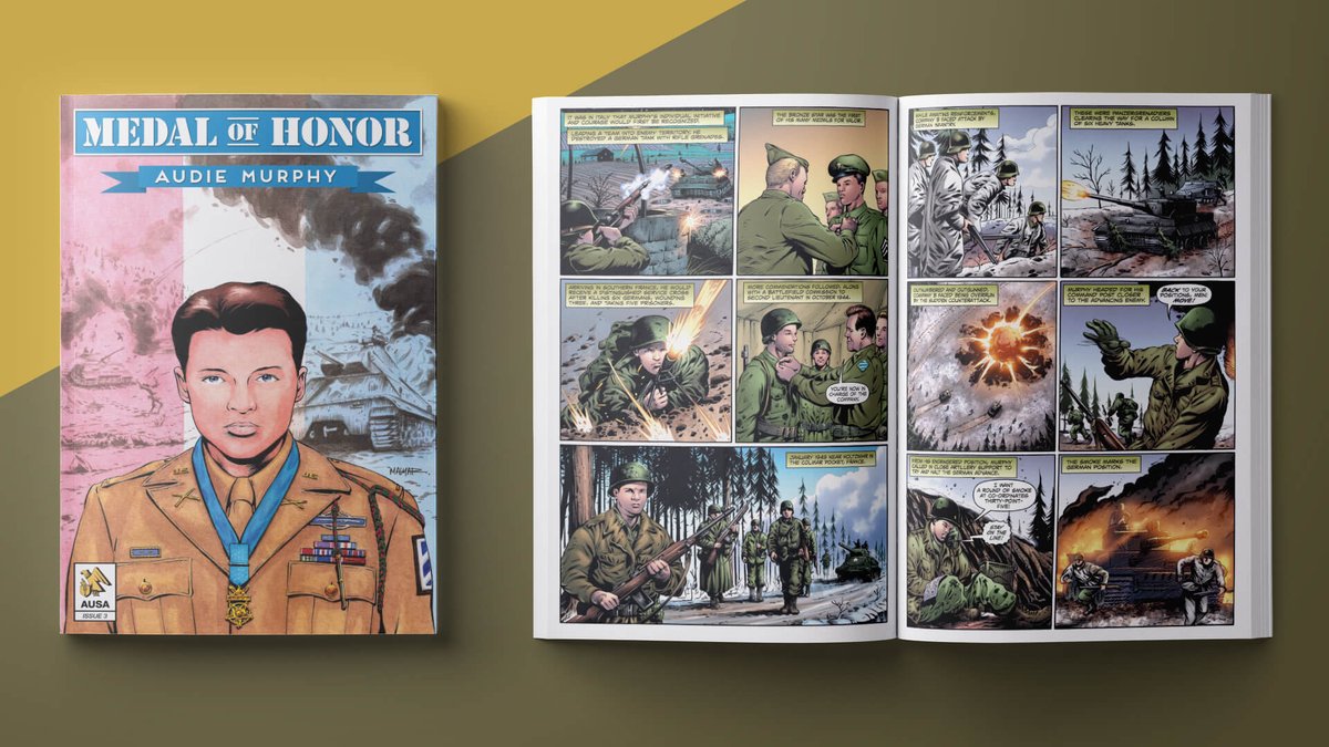 On his birthday, we honor Medal of Honor recipient Audie Murphy—one of the most decorated American combat soldiers of WWII. 

Explore his heroic story in AUSA’s graphic novel: ausa.org/murphy

#AudieMurphy #MedalOfHonor #AUSAorg