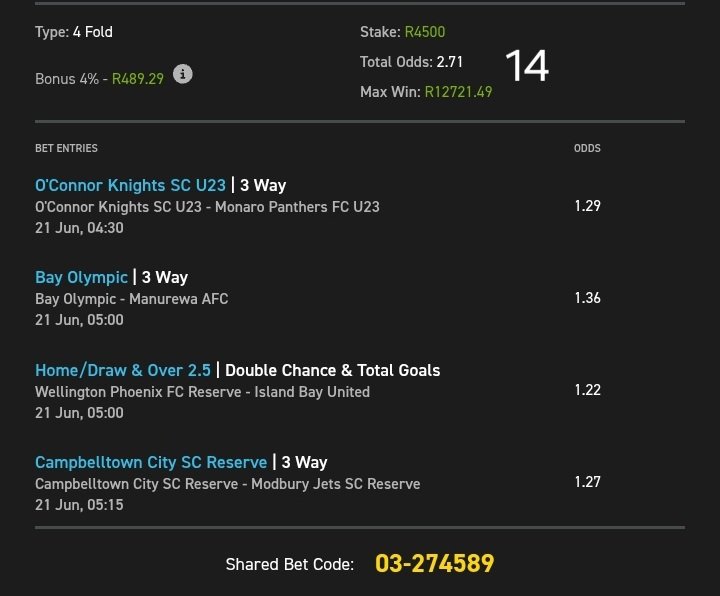 2Sgodo ⚽️🥇🇿🇦 (@2_sgodo) on Twitter photo +2.71 odds on <a href="/Easybet_SA/">Easybet South Africa</a>
Kick-off:⏲️04:30
Bet Slip Code: 03-274589
Copy my bet slip: easybet.co.za/sports?bookedB…
Not yet on Easybet?
Sign up using my promo code 2SGODO to get R50 Sign-Up Bonus + 25 Bonus Spins 👉 ebpartners.click/o/X356qM
18+T&Cs Apply +2.71 odds on <a href="/Easybet_SA/">Easybet South Africa</a>
Kick-off:⏲️04:30
Bet Slip Code: 03-274589
Copy my bet slip: easybet.co.za/sports?bookedB…
Not yet on Easybet?
Sign up using my promo code 2SGODO to get R50 Sign-Up Bonus + 25 Bonus Spins 👉 ebpartners.click/o/X356qM
18+T&Cs Apply