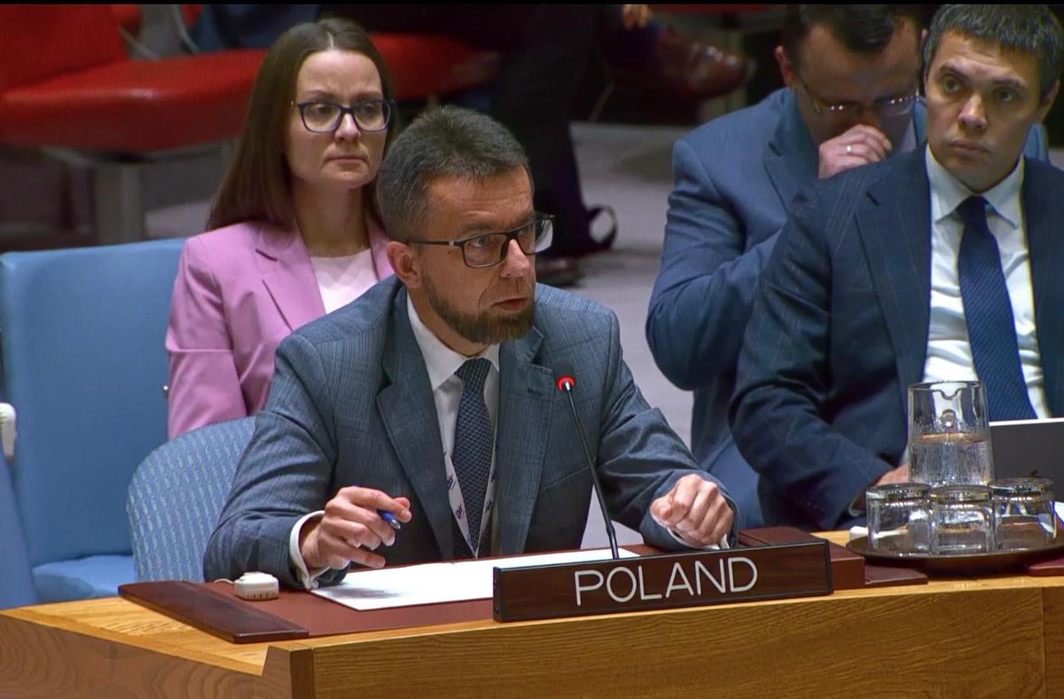 Poland in the UN (@plinun) on Twitter photo 🇵🇱 DPR <a href="/michalmiarka/">Michal Miarka</a> at today’s #UNSC meeting on 🇺🇦: „Poland strongly and invariably condemns Russia’s simulated engagement in the peace process, kidnapping of Ukrainian children as well as its desire to destroy Ukrainian statehood". 🇵🇱 DPR <a href="/michalmiarka/">Michal Miarka</a> at today’s #UNSC meeting on 🇺🇦: „Poland strongly and invariably condemns Russia’s simulated engagement in the peace process, kidnapping of Ukrainian children as well as its desire to destroy Ukrainian statehood".