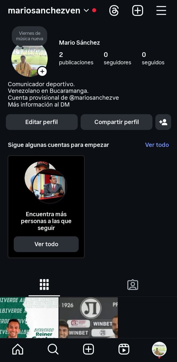 Mi cuenta de Instagram fue suspendida.

No estoy seguro si estoy sea provisional o permanente, pero estaré llevándoles la información de siempre por esta cuenta de Instagram (Mariosanchezven ).

Les agradezco me sigan por allí y repliquen este tweet.
instagram.com/mariosanchezve…