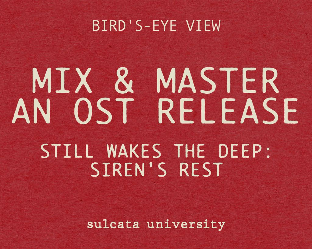 Discover 18 hours of in-depth content on mastering and mastering my brand new score for Still Wakes The Deep: Siren's Rest. Learn the intricacies of audio mixing and mastering techniques with exclusive access at Sulcata University! Best part? It's entirely free to access for