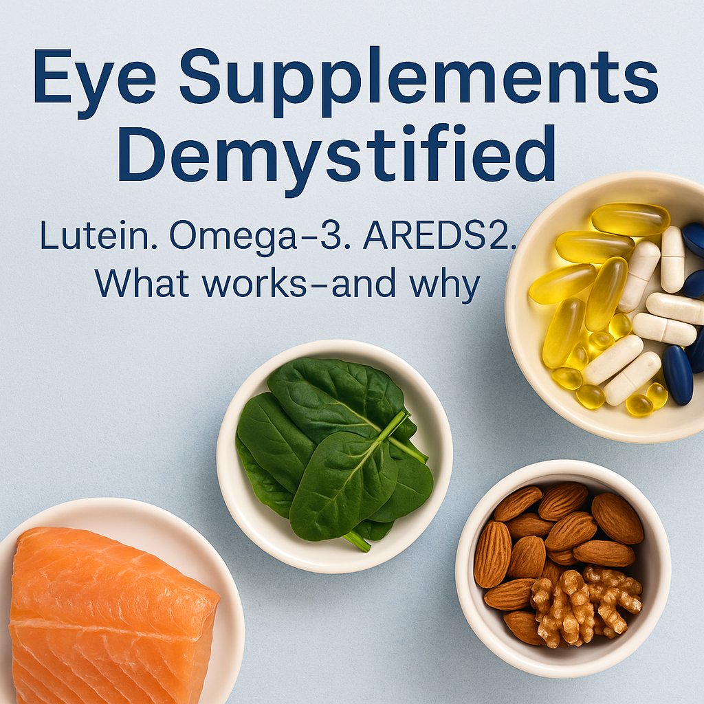 IntelFormula's tweet image. Which eye supplements actually work?
Lutein, zeaxanthin, omega‑3, zinc, vitamins C/E—and why AREDS2 matters.
Get the science behind smarter supplement choices: visiondefender.co.uk/eye-supplement…
#EyeHealth #AREDS2