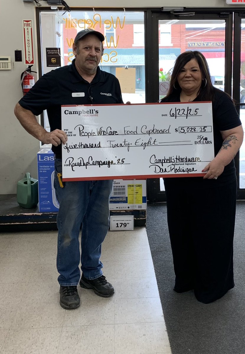 AubuchonHrdware's tweet image. Thank you to all who participated in our Madison, ME location’s Round Up campaign for The People Who Care Food Cupboard! Your generosity made a real difference. 💙🙌