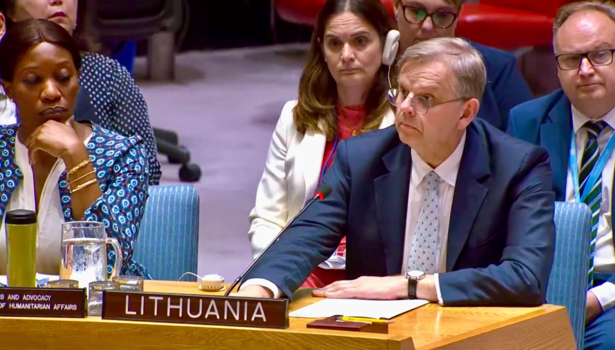LithuaniaUN🇱🇹 | #StandWithUkraine (@lithuaniaunny) on Twitter photo PR <a href="/rytispaulauska/">Rytis Paulauskas</a> for🇪🇪🇱🇻🇱🇹#UNSC supporting🇺🇦:
- condemn brutal #Russia attacks on cities
- demand full adherence to #IHL &accountability for crimes against civilians
- call to pressure Moscow&its backers for unconditional ceasefire as precondition for any peace negotiations PR <a href="/rytispaulauska/">Rytis Paulauskas</a> for🇪🇪🇱🇻🇱🇹#UNSC supporting🇺🇦:
- condemn brutal #Russia attacks on cities
- demand full adherence to #IHL &accountability for crimes against civilians
- call to pressure Moscow&its backers for unconditional ceasefire as precondition for any peace negotiations