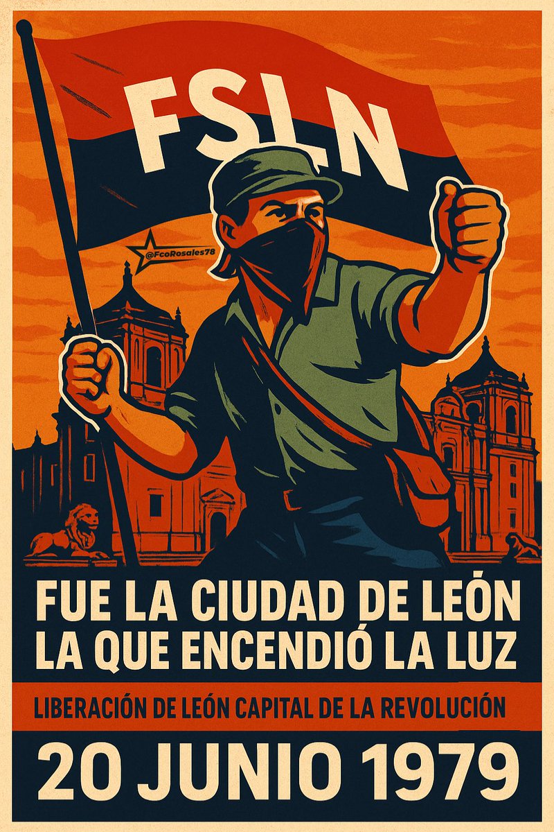 Francisco Rosales 🇳🇮 (@fcorosales78) on Twitter photo <a href="/Elleon19julio79/">El León</a> <a href="/leonrevolucion_/">León Revolución</a> <a href="/yadercino/">Yaderciño✊🏼</a> <a href="/CamposAlv_5/">Campos Felipe</a> Hoy, a los 46 años de la liberación de León Santiago de los Caballeros, en esta segunda etapa de la revolución, seguimos manteniendo vivo el legado que nos dejaron nuestros héroes y mártires, esta tierra que nos heredó Sandino, que nos heredó Carlos.
#4619SiempreMásAllá <a href="/Elleon19julio79/">El León</a> <a href="/leonrevolucion_/">León Revolución</a> <a href="/yadercino/">Yaderciño✊🏼</a> <a href="/CamposAlv_5/">Campos Felipe</a> Hoy, a los 46 años de la liberación de León Santiago de los Caballeros, en esta segunda etapa de la revolución, seguimos manteniendo vivo el legado que nos dejaron nuestros héroes y mártires, esta tierra que nos heredó Sandino, que nos heredó Carlos.
#4619SiempreMásAllá