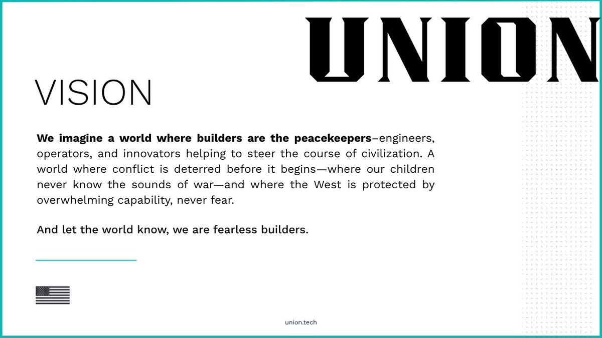 UNION_Prime's tweet image. Dear Builders, Fighters, Patriots—
If this vision speaks to you, stop scrolling.
We’re hiring.
Let's #Build, #Forge, and #Win.
Click Here: jobs.ashbyhq.com/union-tech
#Manufacturing #DefenseTech #Jobs