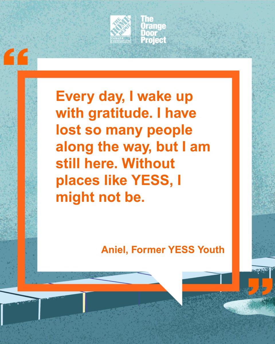 YESS (@yessorg) on Twitter photo From now until June 22, you can support youth on their healing journey by donating to YESS through the Home Depot Orange Door Campaign. Just say "yes" to donating at the till at participating Edmonton locations.
Your small gift can help change a young life. 🧡 From now until June 22, you can support youth on their healing journey by donating to YESS through the Home Depot Orange Door Campaign. Just say "yes" to donating at the till at participating Edmonton locations.
Your small gift can help change a young life. 🧡