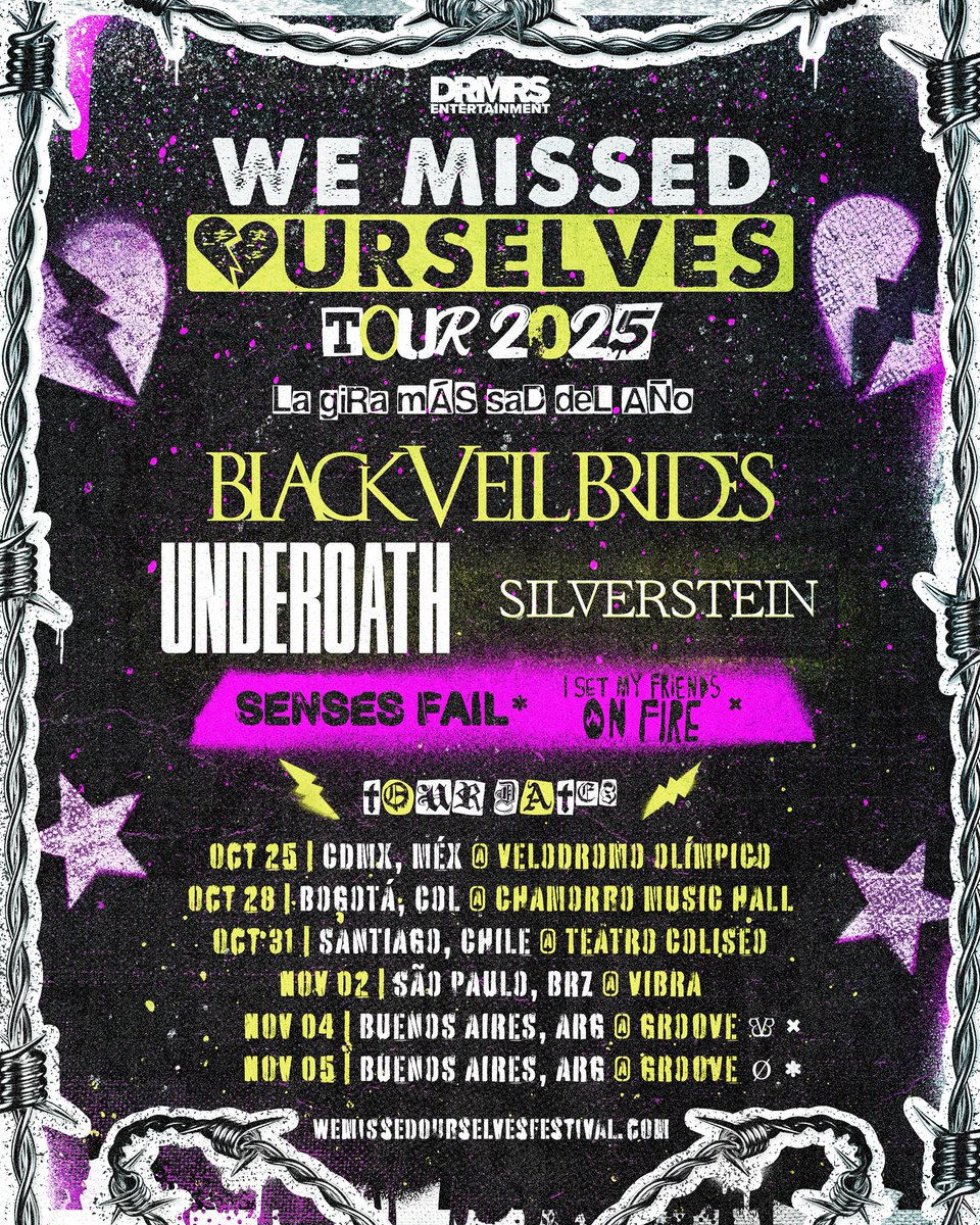 We Missed Ourselves Tour 2025. LFG🤘

Tickets on sale now at underoath777.com
