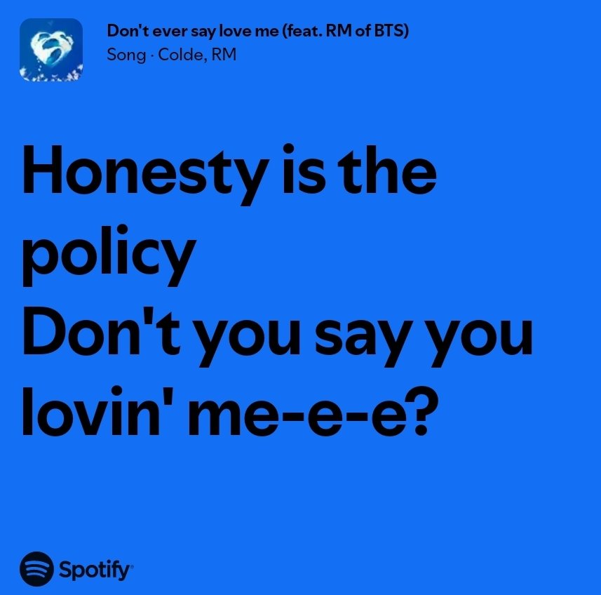 RMofBTS_Lyrics's tweet image. Colde - Don't ever say love me ft. RM
💿open.spotify.com/track/34o6gteN…