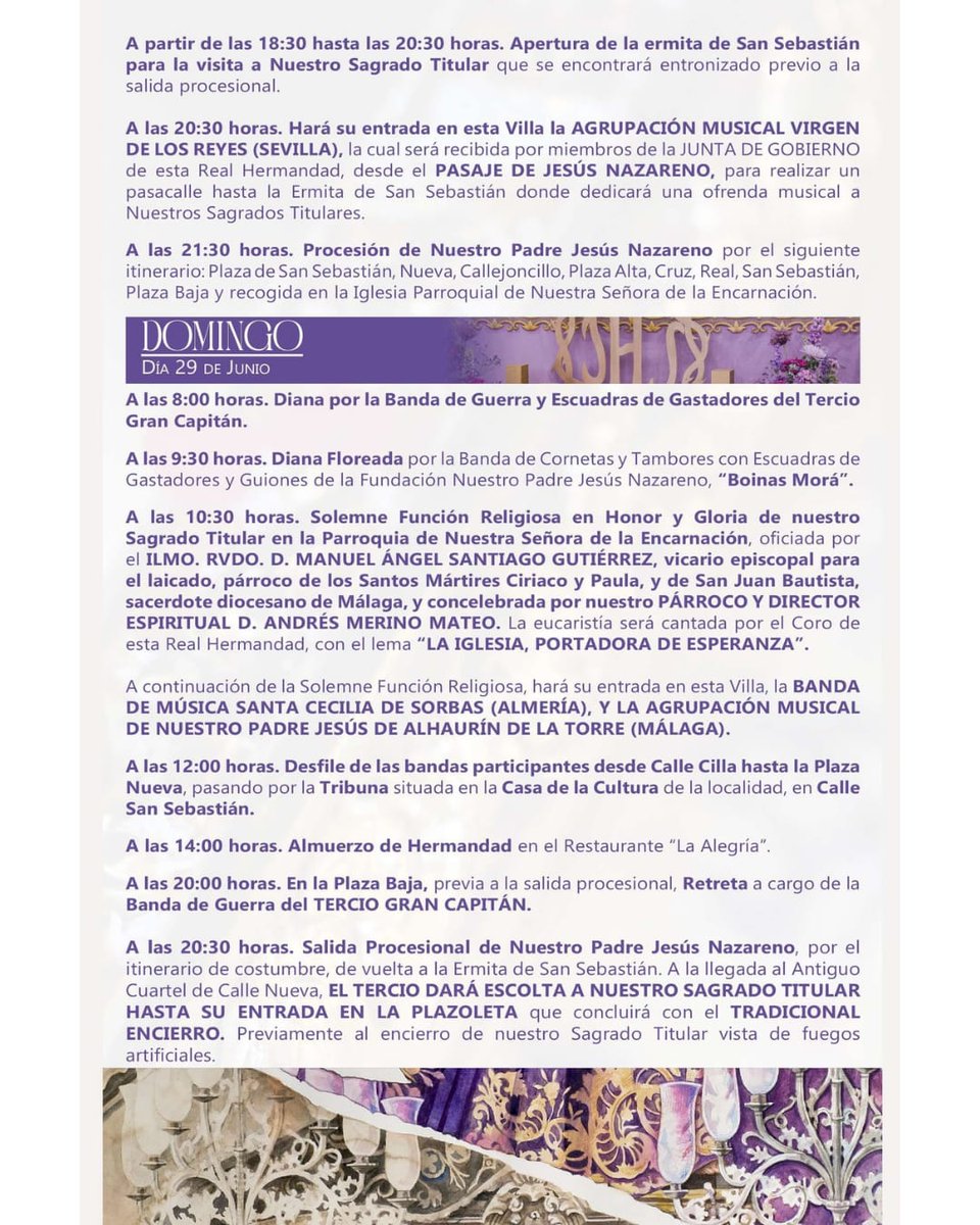 Programa de Actos y Culto del Día de Jesús 2025

#DíadeJesús25
#MoraosALH
#CofradíasMLG