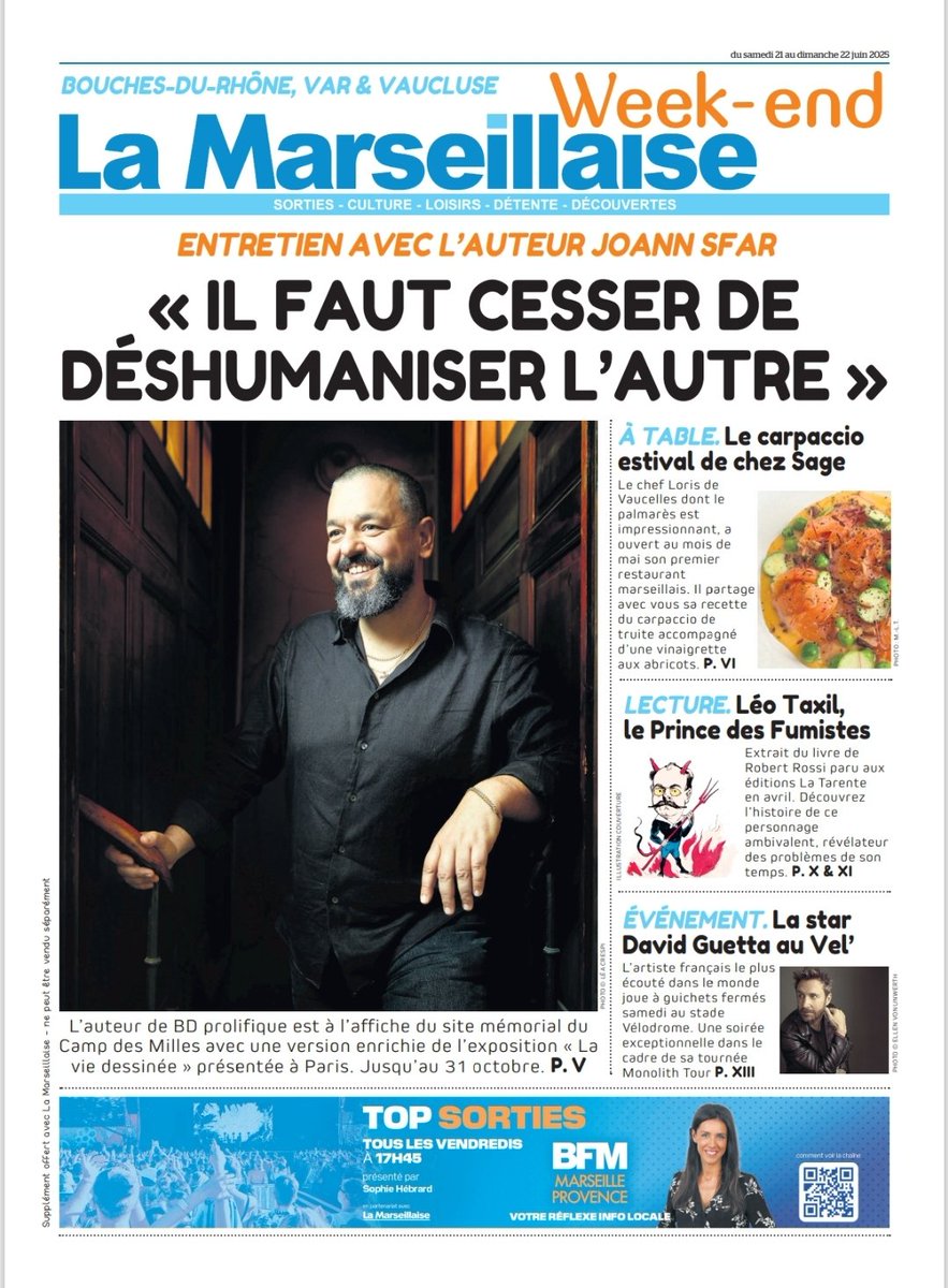 La Une de La Marseillaise et de son supplément Week-End en kiosques ces 21 et 22 juin 2025. Pour vous abonner en ligne, c'est ici ⬇️
abonnement.lamarseillaise.fr