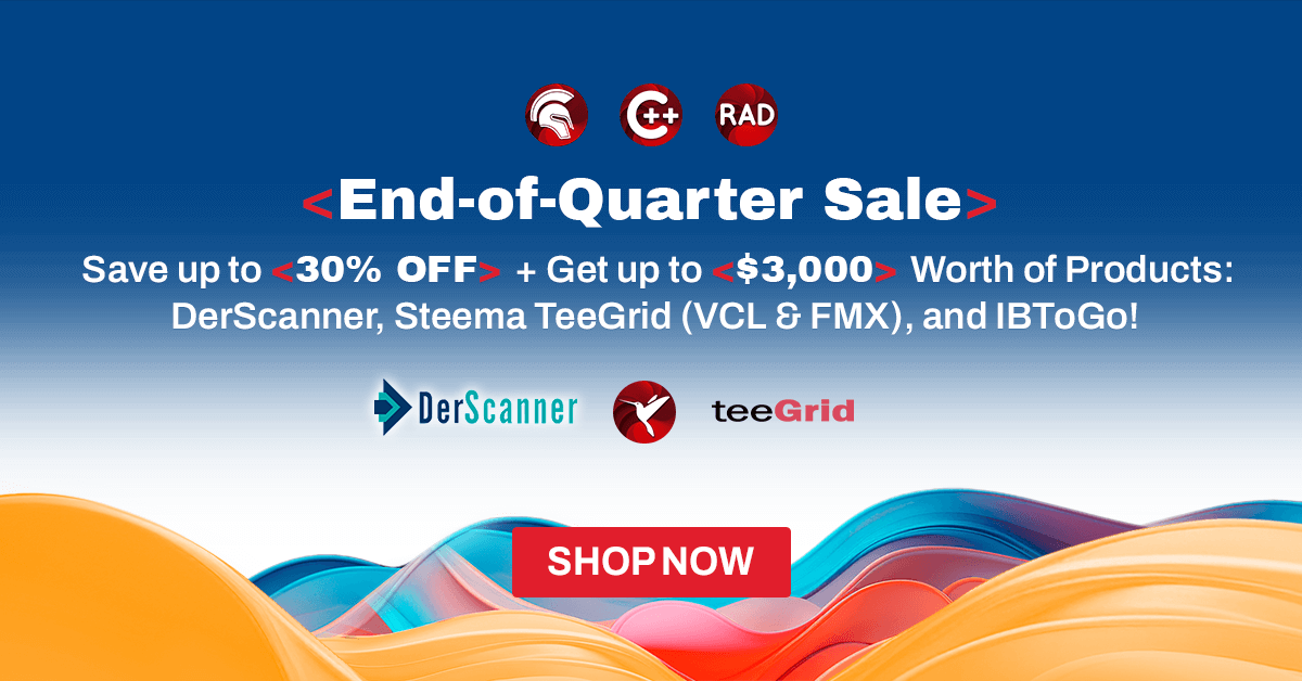 EmbarcaderoTech's tweet image. 🚀 𝐒𝐚𝐯𝐞 𝐮𝐩 𝐭𝐨 𝟯𝟬% 𝐨𝐧 #𝐑𝐀𝐃𝐒𝐭𝐮𝐝𝐢𝐨!

Get bonus access to #DerScanner, #TeeGrid, and #IBToGo—advanced security, stunning visuals &amp;amp; an embeddable database.

🕒 Limited-time offer.
🛒 Shop now! tinyurl.com/4h3wfsx2

#DevTools #Delphi