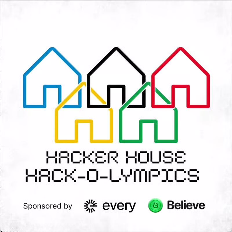 Frontier Tower (@frontiertower) on Twitter photo What’s next at Frontier Tower?
The HACKOLYMPICS powered by <a href="/EveryBanking/">Every Inc.</a> & <a href="/believeapp/">Believe</a> 🏅
For the first time in history, Silicon Valley’s legendary hacker houses &orgs are coming together…
<a href="/SatelliteHouse/">SatelliteHouse</a>
<a href="/joinaccelr8/">ACCELR8</a>
<a href="/capihouse_/">capi house</a>
<a href="/prototypesf/">Prototype SF</a>
<a href="/thedojohouse/">Dojo House @ Boston (🟣) & SF (🟡)</a>
<a href="/thestable/">thestable</a> What’s next at Frontier Tower?
The HACKOLYMPICS powered by <a href="/EveryBanking/">Every Inc.</a> & <a href="/believeapp/">Believe</a> 🏅
For the first time in history, Silicon Valley’s legendary hacker houses &orgs are coming together…
<a href="/SatelliteHouse/">SatelliteHouse</a>
<a href="/joinaccelr8/">ACCELR8</a>
<a href="/capihouse_/">capi house</a>
<a href="/prototypesf/">Prototype SF</a>
<a href="/thedojohouse/">Dojo House @ Boston (🟣) & SF (🟡)</a>
<a href="/thestable/">thestable</a>