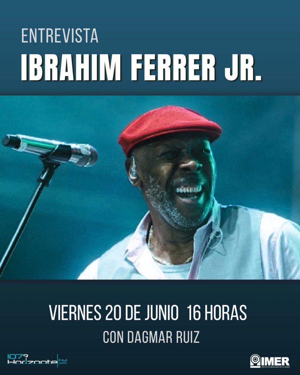 No te pierdas la entrevista que tendrá Dagmar Ruiz con Ibrahim Ferrer Jr., previa a su presentación en el <a href="/cenartmx/">Centro Nacional de las Artes</a> 

Hoy a las 4 PM en el 107.9 FM y en imer.mx/horizonte