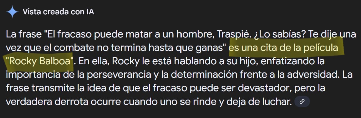La IA del buscador de Google cogedla con pinzas porque te afirma cada cosa...