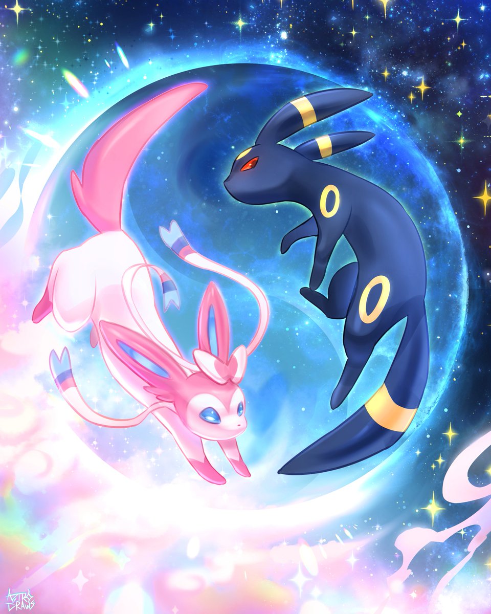 Sylveon and Umbreon YinYang (comm)

#PokemonArt