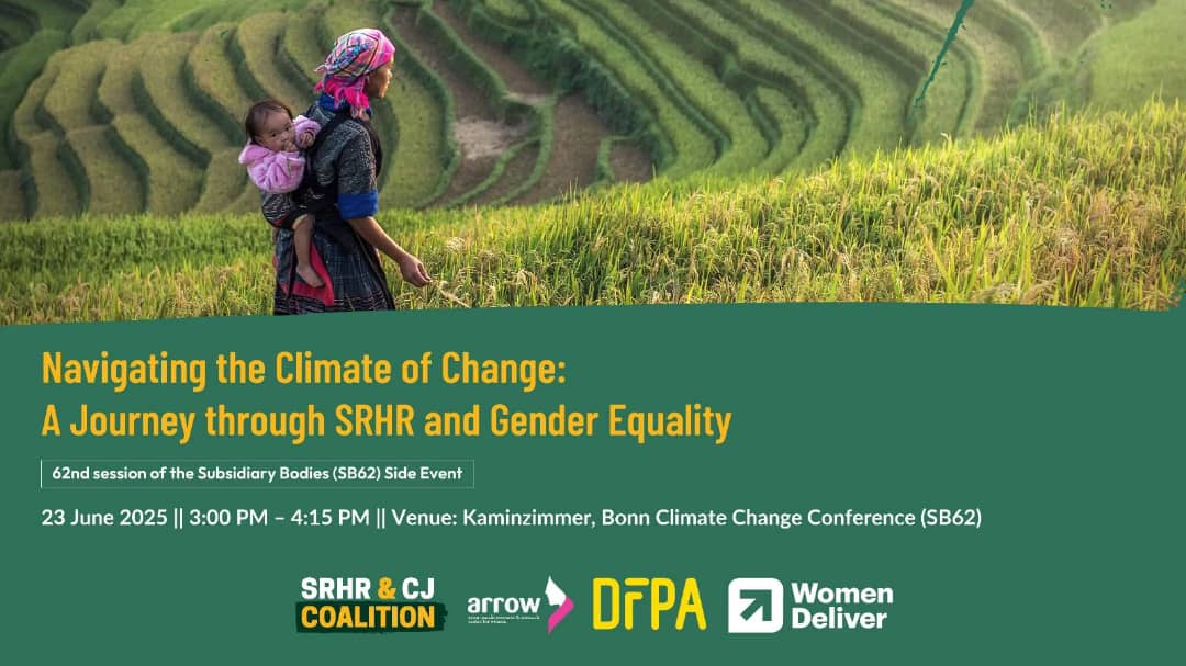 Regenerate Africa (@regenerateafri) on Twitter photo Our Executive Director will speak at SB62 on integrating #SRHR into gender-responsive climate action
๐
June 23 | ๐ 15:00โ16:15 CEST
๐ Kaminzimmer
๐ค Co-hosts: @SRHR_CJ <a href="/dfpa/">Drug Free PA</a> <a href="/arrow_women/">ARROW</a> <a href="/WomenDeliver/">Women Deliver</a> <a href="/WGC_Climate/">Women & Gender Constituency</a>
Letโs move from words to action in the #GenderActionPlan Our Executive Director will speak at SB62 on integrating #SRHR into gender-responsive climate action
๐
June 23 | ๐ 15:00โ16:15 CEST
๐ Kaminzimmer
๐ค Co-hosts: @SRHR_CJ <a href="/dfpa/">Drug Free PA</a> <a href="/arrow_women/">ARROW</a> <a href="/WomenDeliver/">Women Deliver</a> <a href="/WGC_Climate/">Women & Gender Constituency</a>
Letโs move from words to action in the #GenderActionPlan