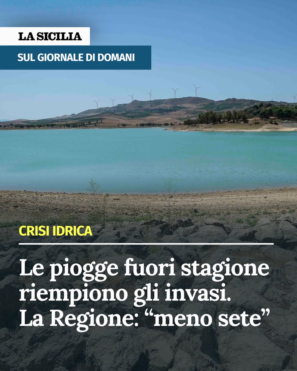 Sicurezza, spettacolo e crisi idrica: domani sul giornale LA SICILIA 📰
