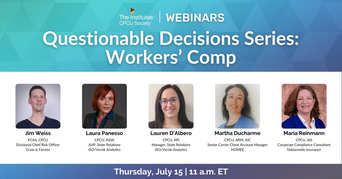 🚨 Workers’ Comp coverage questions? Get ready for a fast-paced, insight-packed session with industry experts!

Explore key coverage considerations like “course of employment,” the “coming and going” rule, and more!

📌 Register bit.ly/4088cTA