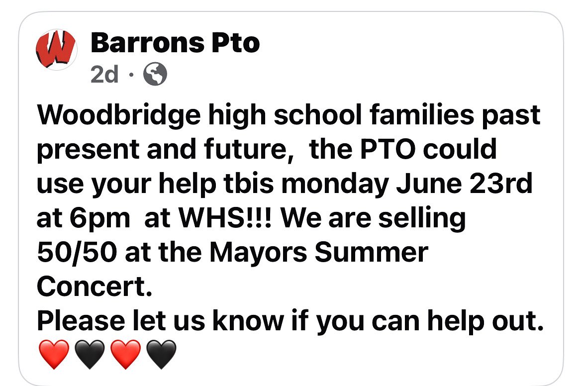 WHSBarronsPTO (@ptowhs) on Twitter photo 