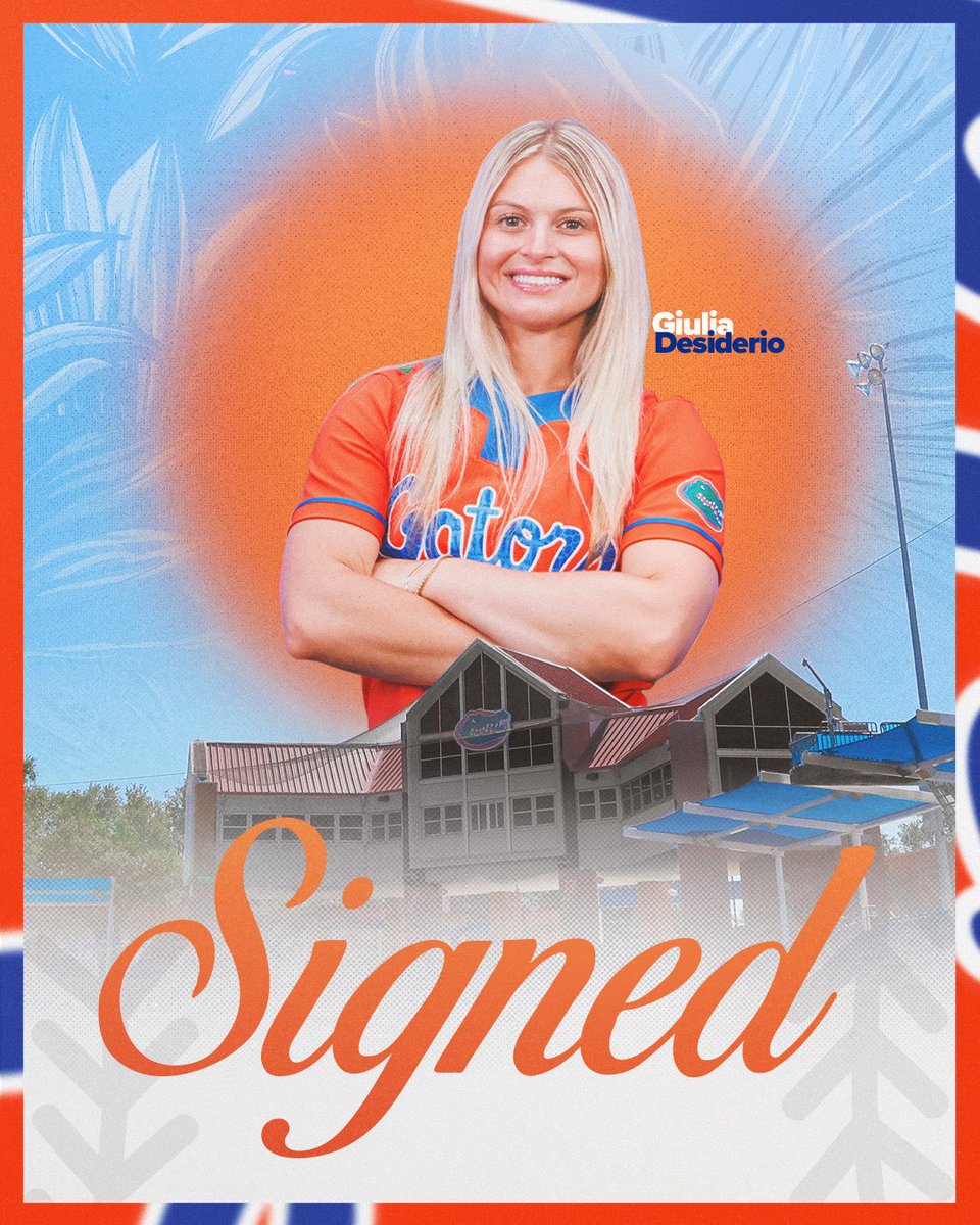 Gator gear on. Signature down.

Welcome to Gator Nation, Giulia Desiderio 🐊

Details ➡️ bit.ly/462s4LO

#GoGators | <a href="/_Desiderio3/">Giulia Desiderio</a>