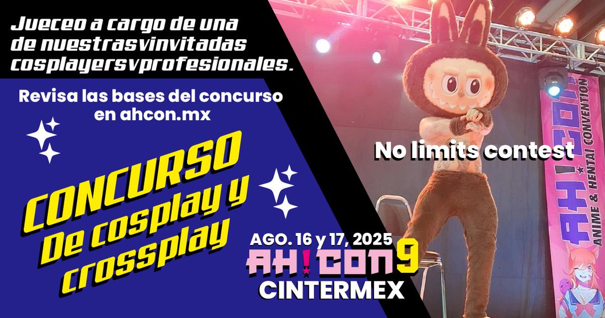 Púlpito no olvides participar en nuestros concurso cosplay no limits y cross play el dia domingo 17 de Agosto en la AH!CON9 en la sala H de <a href="/cintermex/">karla  ramirez</a> 🐙 boletos en ahcon.mx 🐙