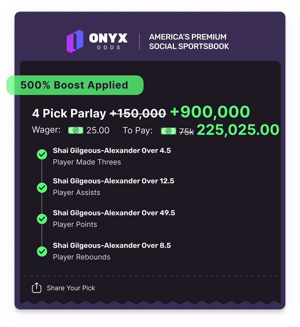 McBets (@mcbetss) on Twitter photo Worth a shot 🤷🏾♂️
<a href="/OnyxOdds/">Onyx</a> making Game 7 a must watch! Lock in on their 500% SGP BOOST, LIVE NOW 💰🔥🏀
Check out my parlay  ⬇️
click.onyx-tracking.com/track/34d3cc27… x.com/messages/media… x.com/messages/media… Worth a shot 🤷🏾♂️
<a href="/OnyxOdds/">Onyx</a> making Game 7 a must watch! Lock in on their 500% SGP BOOST, LIVE NOW 💰🔥🏀
Check out my parlay  ⬇️
click.onyx-tracking.com/track/34d3cc27… x.com/messages/media… x.com/messages/media…