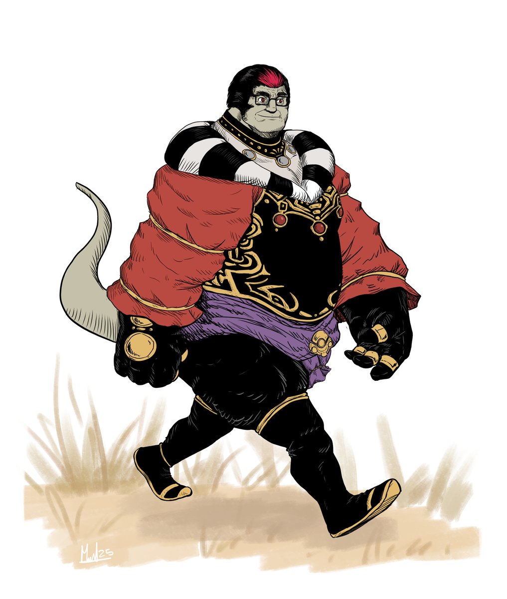 The other day Randon was talking about FFXI and i just drew him as a Galka 

#RandonArts