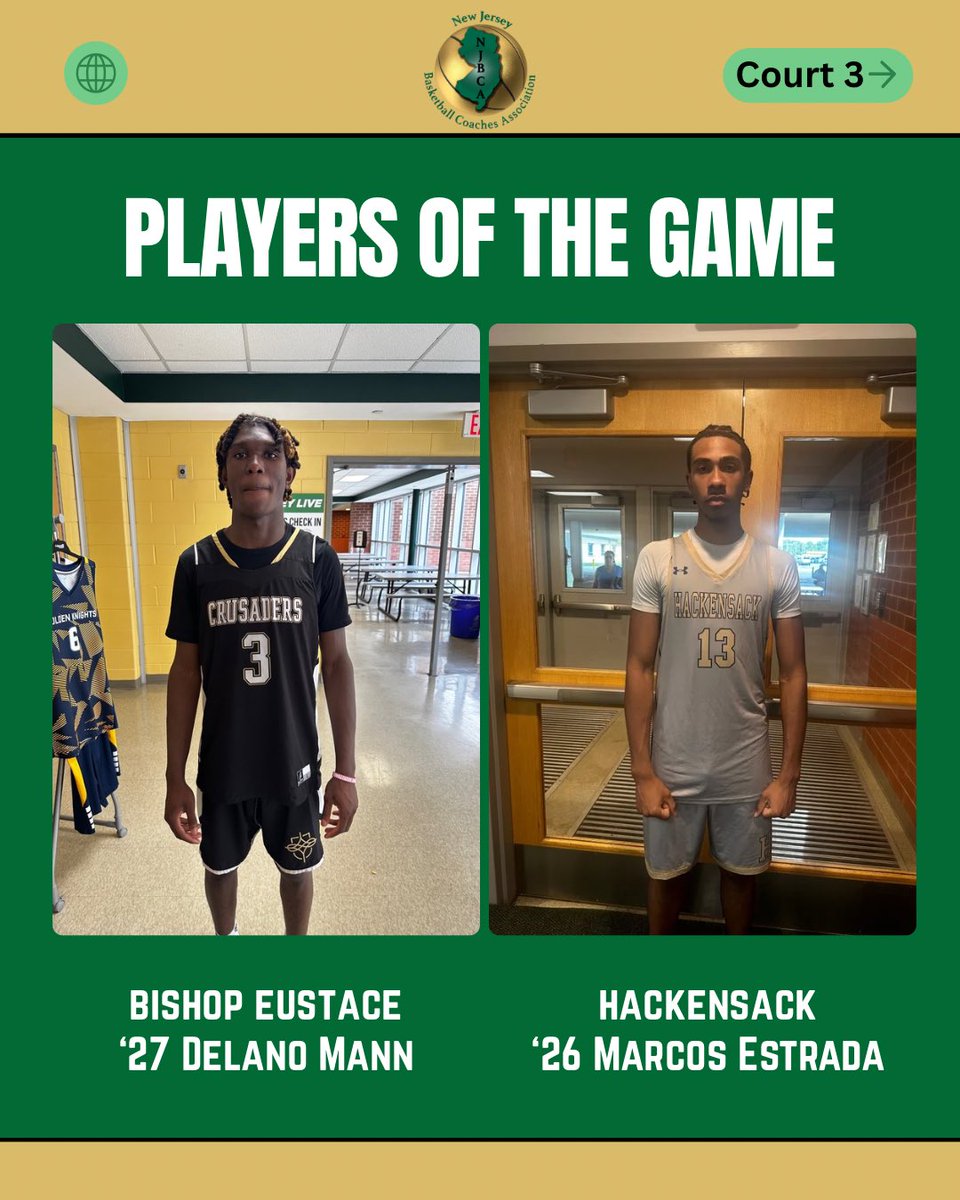 New Jersey Basketball Coaches Association (@njbca_official) on Twitter photo Player of the Game for the 4pm games! #NJBCA #JerseyLive <a href="/MinutemenHoops_/">Elizabeth Boys Basketball</a> <a href="/saintmaryhoops/">Saint Mary (Rutherford) Mens Basketball</a> <a href="/EOCampusHoops/">East Orange Campus Boys Basketball</a> <a href="/CoachATaylor11/">Coach Taylor</a> Player of the Game for the 4pm games! #NJBCA #JerseyLive <a href="/MinutemenHoops_/">Elizabeth Boys Basketball</a> <a href="/saintmaryhoops/">Saint Mary (Rutherford) Mens Basketball</a> <a href="/EOCampusHoops/">East Orange Campus Boys Basketball</a> <a href="/CoachATaylor11/">Coach Taylor</a>