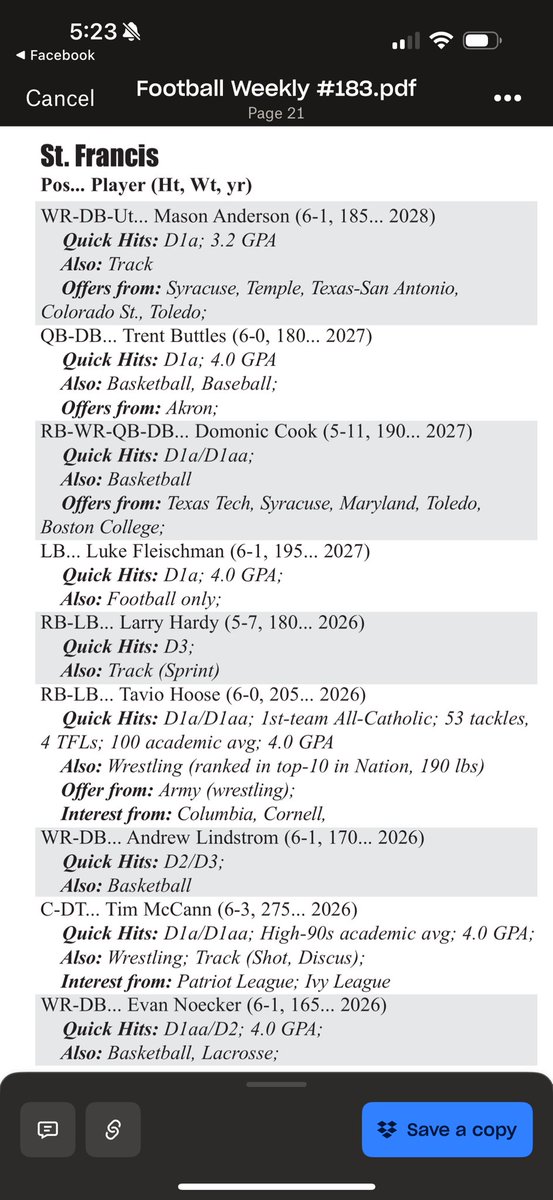 BrianFleischman's tweet image. A special shoutout to Mark Adair & WNY Football Weekly for recognizing the boys from St Francis and all of the other teams in the 716 & 585. Remember nothing is given, everything is earned. The area is loaded with talent. 2025 is going to be an amazing season for all. πποΈββοΈπ₯