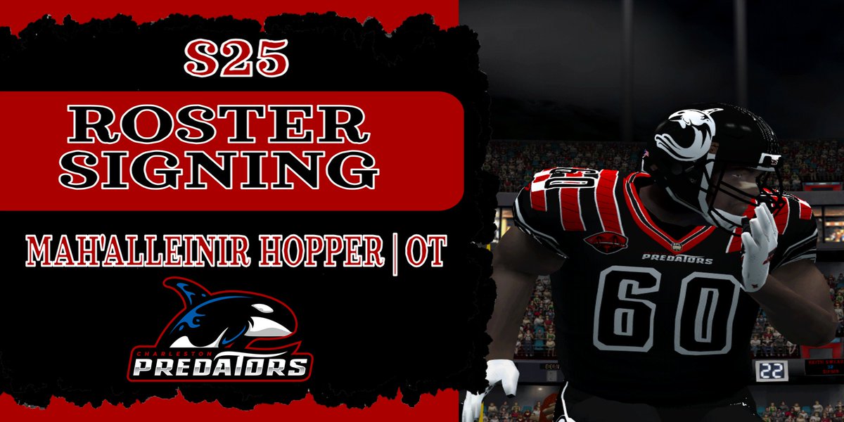 CHS_Predators's tweet image. The Great Wall of Charleston has signed another anchor in Mah&apos;alleinir Hopper! Welcome to Charleston!

#ApexPredator